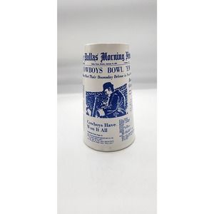 Dallas Cowboys Super Bowl Win January 1972 Dallas Morning News Beer Mug